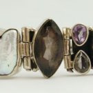 Multi Gem Sterling Silver Bracelet