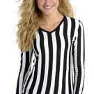 Long-Sleeve V-Neck Referee Sports Bar Uniform Shirt