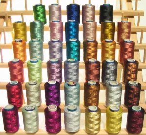 40 SPARKLE METALLIC MACHINE Embroidery THREAD 4 Brother
