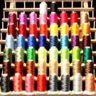 NEW 50 CONES POLY MACHINE EMBROIDERY THREAD JEWEL COLOR