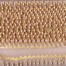 Vintage Gold Bead Trim Lace 26Feet Dress Fabric Belt