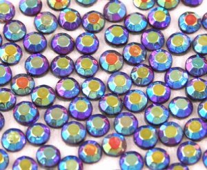 4300 HOT FIX RHINESTONES 4 MM 16SS AB 6 COLORS FLATBACK