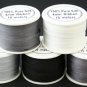 NEW 50M 4MM PURE SILK EMBROIDERY RIBBONS BLK WHT GREYS