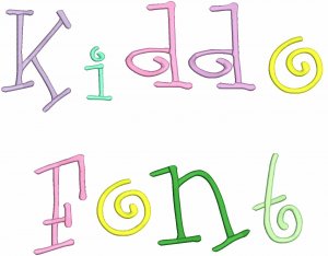 Kiddo Fonts Monogram Machine Embroidery Designs CD 4x4