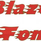 Blazed Fonts Monogram Machine Embroidery Designs CD 4x4