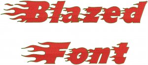 Blazed Fonts Monogram Machine Embroidery Designs CD 4x4