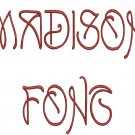 Madison Fonts Embroidery Designs CD 4x4 THREADS FONT