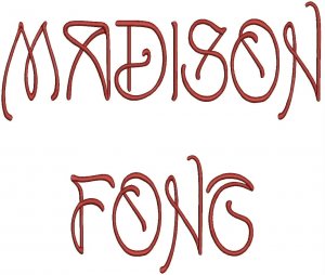 Madison Fonts Embroidery Designs CD 4x4 THREADS FONT