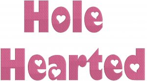 Hole Hearted Fonts Machine Embroidery Designs CD 4x4