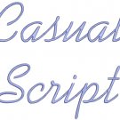 Casual Fonts Machine Embroidery Designs CD 4x4 Font FR