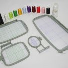 NEW EMBROIDERY MACHINE HOOPS FOR BROTHER PE 770 PE 780D 750 + Threads + BOBBINS