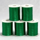 NEW 5 EVERGREEN METALLIC MACHINE EMBROIDERY THREADS KIT