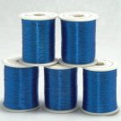 NEW 5 NAVY BLUE METALLIC MACHINE EMBROIDERY THREADS KIT