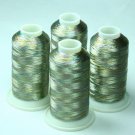 SILVER MULTI METALLIC MACHINE EMBROIDERY THREADS KIT