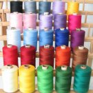 New 25 LARGE 3PLY STRONG 1100Yard QUILTING SEWING SERGER THREAD POLYESTER SET R