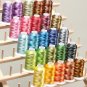 SUPER 185 CONES POLY MACHINE EMBROIDERY THREADS + RACK for JANOME
