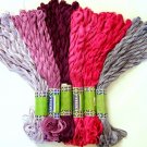 NEW 60 SILKY HAND EMBROIDERY THREAD PURPLE SHADES FLOSS