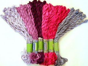 NEW 60 SILKY HAND EMBROIDERY THREAD PURPLE SHADES FLOSS