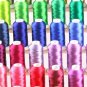 SUPER 185 CONES POLY MACHINE EMBROIDERY THREADS + RACK for SINGER