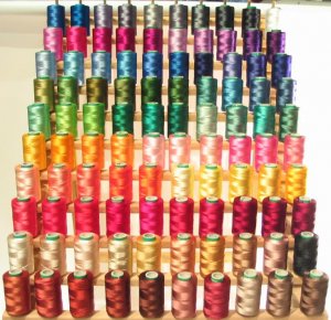 LARGE 160 RAYON Machine Embroidery THREAD +RACK FREE SH