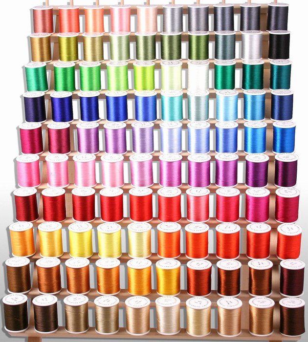 NEW 140 LARGE POLY Machine Embroidery Thread +Rack