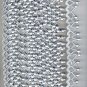 NEW SILVER BEAD TRIM LACE 26 FEET DRESS FABRIC BORDER