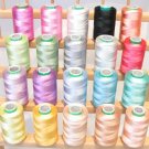 LARGE 20 RAYON MACHINE EMBROIDERY THREADS FOR BROTHER / JANOME MACHINE PASTEL SH