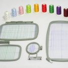EMBROIDERY MACHINE HOOPS FOR BROTHER PE 770 PE 780D 750 + 10 Thread Cones