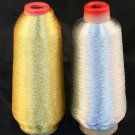 NEW 10000yd X-LG GOLD SILVER MACHINE EMBROIDERY THREADS