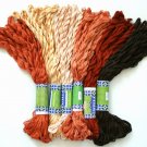 NEW 60 Silky BROWNS Hand Embroidery floss SKEINS Thread