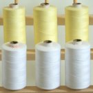LARGE WHITE & CREAM 3PLY 1000M QUILTING SEWING THREAD