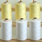 LARGE WHITE & CREAM 3PLY 1000M QUILTING SEWING THREAD