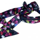 Skull and Hearts Black Multi Scarf Headband Punk Gothic