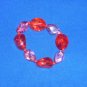 Light and Dark Pink Stretch Faux Quartz Bead Bracelet