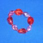 Light and Dark Pink Stretch Faux Quartz Bead Bracelet