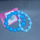 Set of 2 Light and Powder Blue Stretch Bead Bracelets
