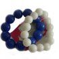 Set of 2 Blue and White Stretch Bead Bracelets