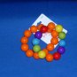 Set of 2 Orange and Multicolor Stretch Bead Bracelets
