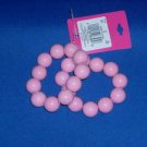 Set of 2 Pink Stretch Bead Bracelets