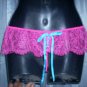 Lace Skirt Fuchsia G-string Panties Corset Back XS