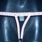 Pink Trimmed Black Thong Panties M 6