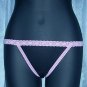 Pink Trimmed Black Thong Panties M 6