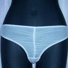 René Rofé Ruched White Mesh Thong Panties M 6