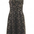 Gorgeous Black and Gold Lurex Lace Mikk Couture Cocktail Dress