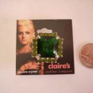 Claire's Ashlee Simpson Retro Glam Faux Emerald and Pedridot Cocktail Ring Sz 6