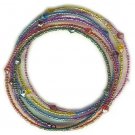 Memory Wire Multicolor Seed Bead Wrap Bracelet