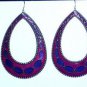 Purple Open Style Teardrop Earrings