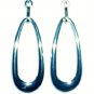 White Stag Silvertone Open Oval Shaped Drop/Dangle Earrings