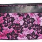 Avon Mark Black Lace and Fuchsia Satin with Bow Clutch Purse
