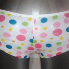 Gina Vior Cotton White with Pink Blue Yellow Green Polka Dot Boyshort Panties